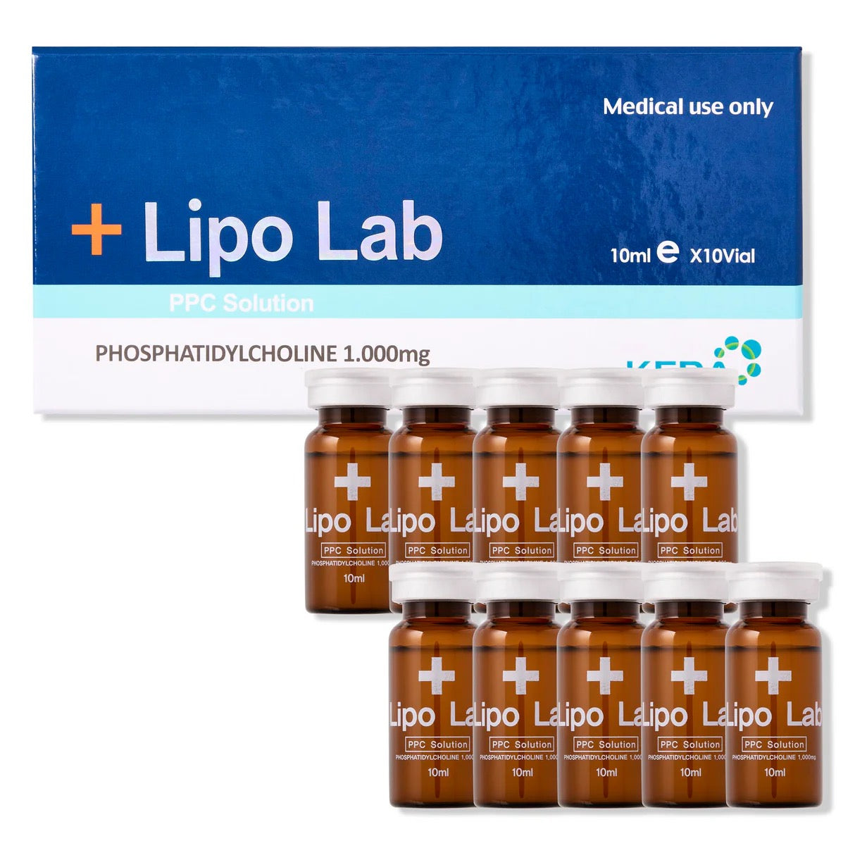 Lipo Lab injectable fat-dissolving treatment vials with packaging for non-surgical body contouring