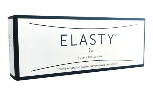 Elasty G hyaluronic acid dermal filler box for deep tissue restoration and volume enhancement